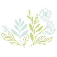 Abstract botanical pattern. One line floral sketch. Minimalist design. Hand drawn flowers. Modern cushion print. vector