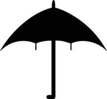 A simple black umbrella presents an essential symbol for protection from the elements vector