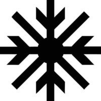 Isolated bold black snowflake icon with geometric shape on a white backdrop vector