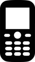 Simple black phone icon displays the basic keypad layout and the modern screen vector