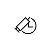 Vaccine schedule outline icon design good for web or mobile app vector