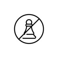 capture chess strategy outline icon design good for web or mobile app vector
