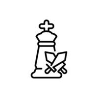 Check chess strategy outline icon design good for web or mobile app vector