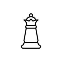queen chess outline icon design good for web or mobile app vector