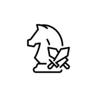 attacking chess strategy outline icon design good for web or mobile app vector