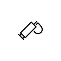 vaccination sign outline icon design good for web or mobile app vector