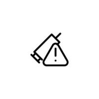vaccination alert icon design good for web or mobile app vector