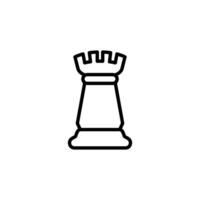 Rook chess outline icon design good for web or mobile app vector