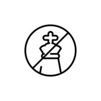 Checkmate with decline mark outline icon design good for web or mobile app vector