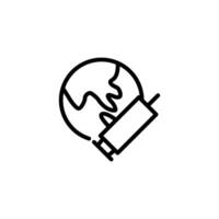 travel global vaccine outline icon design good for web or mobile app vector