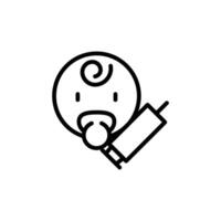 vaccine for children outline icon design good for web or mobile app vector