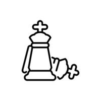 Checkmate king down icon design good for web or mobile app vector