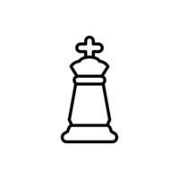 king chess outline icon design good for web or mobile app vector