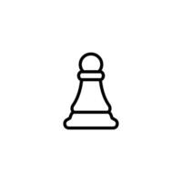 pawn chess outline icon design good for web or mobile app vector