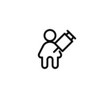 human vaccination outline icon design good for web or mobile app vector