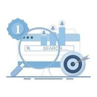Concept Data Analysis. Competitive monitoring tracks business strategies, market trends, and competitor performance. Business intelligence data analysis. Competitor analysis.. vector