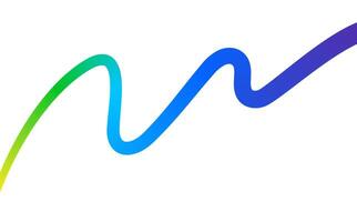 Fluid abstract curve line. Colorful gradient wave shape for abstract background. vector