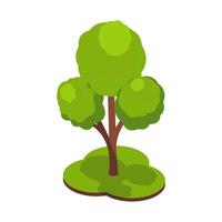 Pair of Trees Isometric vector