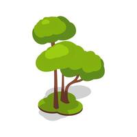 Green Tree with Multiple Branches Illustration vector