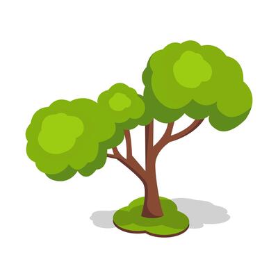 Leafy Tree Isometric