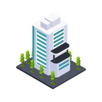 Simple Structure Building Isometric vector