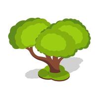 Twisted Trunk Isometric vector