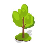 Decorative Green Tree with Multiple Branches Illustration vector