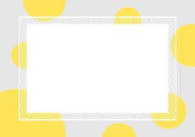 empty banner frame polka dot yellow colors pastel for background, banner frame polka dot pastel yellow colors copy space advertising, template banner blank and polka dot on gray frame graphics vector