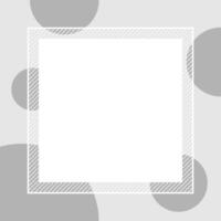 empty banner frame polka dot grey colors square background, banner frame polka dot pastel grey and copy space advertising, template banner blank and polka dot gray frame for graphic design vector