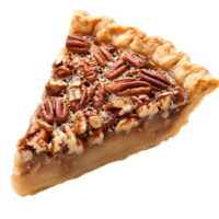 Pecan Pie Slice with Crumbly Crust png