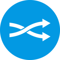 Redirect icon change direction symbol for graphic design, logo, web site, social media, mobile app, ui illustration png