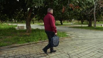 Employee Relaxing In Park During The Pause video