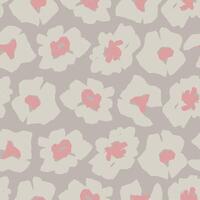 abstract retro flower seamless repeat pattern vector