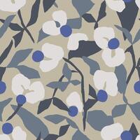modern and simple floral seamless pattern vector