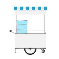 kiosk white, template blank of kiosk wheels cart stock clip art for design, kiosk empty for design of market and exterior symbol, set of market food outdoor, wheels cart kiosk vector