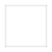 silver frame square isolated on white, blank stainless framework for banner ad, empty metallic picture frames, metal frame luxury for image, framework silver grey on white vector