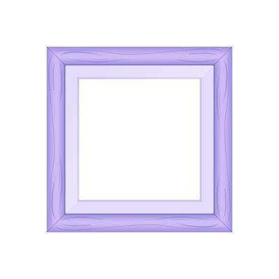 framework purple pastel wooden blank for picture, image square frames purple soft color square isolated on white background, blank vintage frame image cute, empty frames picture chic luxury on white