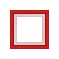 framework red pastel wooden blank for picture, image of square frames red soft color square isolated on white background, blank vintage frame image cute, empty frames picture chic luxury on white vector