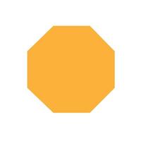 octagon basic simple shapes isolated on white background, geometric octagon icon, 2d shape symbol octagon, clip art geometric octagon shape for kids learning vector