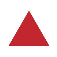 triangle basic simple shapes isolated on white background, geometric triangle icon, 2d shape symbol triangle, clip art geometric triangle shape for kids learning vector
