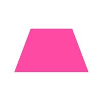 trapezoid basic simple shapes isolated on white background, geometric trapezoid icon, 2d shape symbol trapezoid, clip art geometric trapezoid shape for kids learning vector