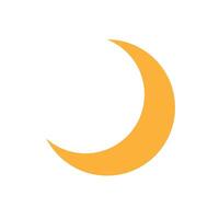 crescent basic simple shapes isolated on white background, geometric crescent icon, 2d shape symbol crescent, clip art geometric crescent moon shape for kids learning vector
