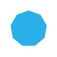 nonagon basic simple shapes isolated on white background, geometric nonagon icon, 2d shape symbol nonagon, clip art geometric nonagon shape for kids learning vector