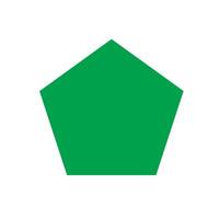 pentagon basic simple shapes isolated on white background, geometric pentagon icon, 2d shape symbol pentagon, clip art geometric pentagon shape for kids learning vector