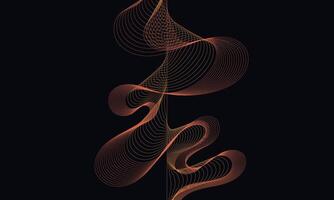 Abstract fluid wireframe background for branding and presentation on digital website or mobile marketing with modern color on dark background 40 vector