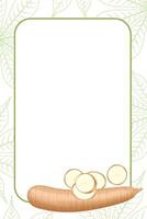 banner frame of cassava nature, copy space, cassava cut slice for tapioca flour industry or ethanol, pile yucca cassava tuber on frame, raw manioc cassava on template banner empty vector