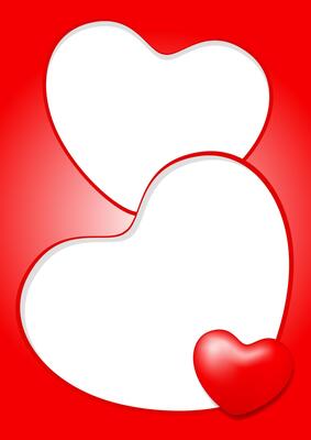 template banner frame with heart shape white colors for valentine love card background, red frame blank for valentine copy space, red banner frame valentines with element heart shape decoration