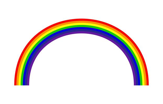 rainbow, rainbows rings circle colourful on white background, illustration of color line rainbow, multi colors line of rainbows spectrum