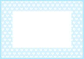frame of blue pastel color soft and hearts shape for banner background and copy space white paper, heart shape on blue soft, heart shaped pastel blue for love card frame, heart shape symbolizes love vector