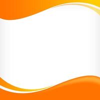 wave border frame orange for banner background, square frame for banner advertising background, copy space vector